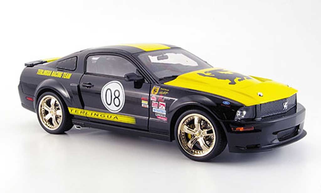 Shelby GT 1/18 Shelby Collectibles no.07 nero giallo terlingua race version 2008 modellino in miniatura