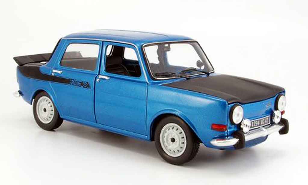 Simca 1000 1/18 Norev rallye 2 blu 1976 modellino in miniatura