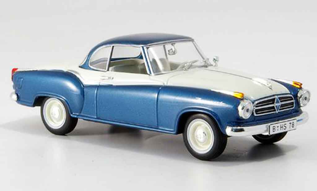 Borgward Isabella 1/43 Norev Coupe blu bianco modellino in miniatura