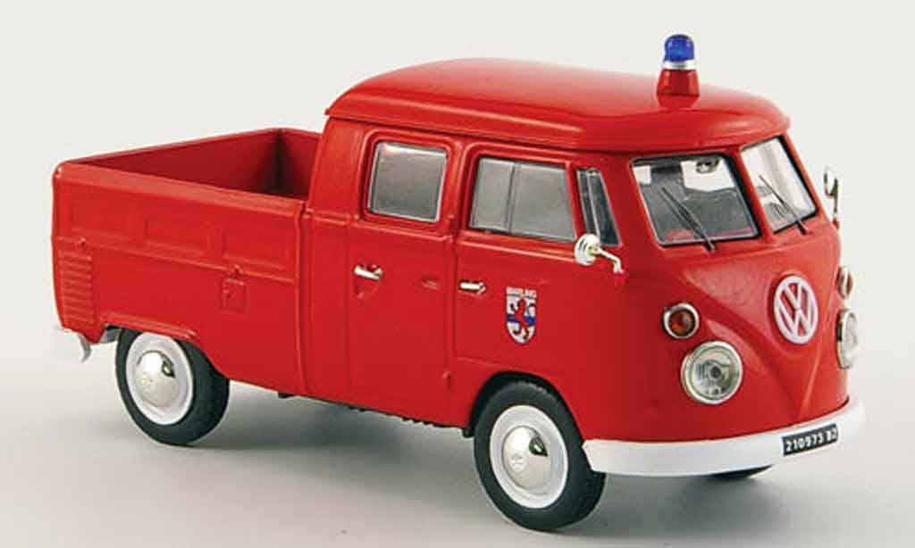 Volkswagen Combi 1/43 Norev t 1 doppelkabine pompier 1961 modellino in miniatura