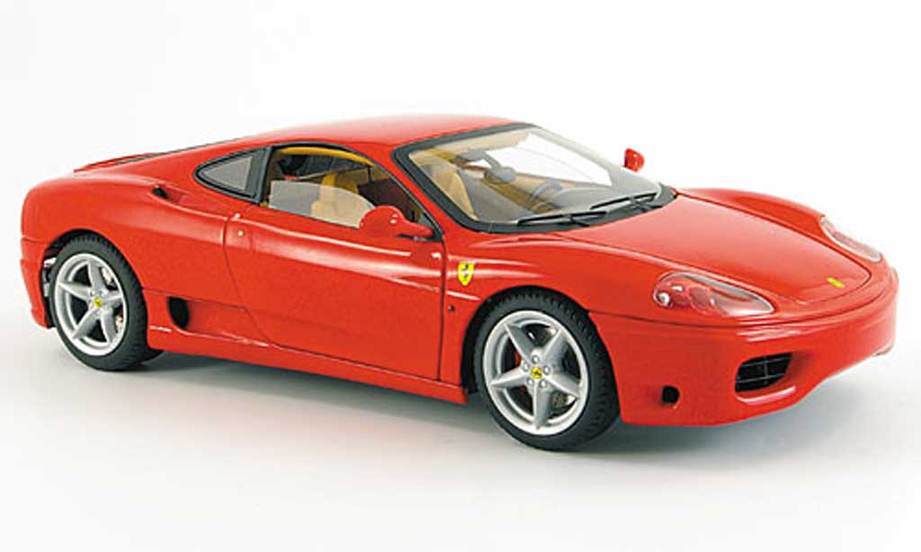 Ferrari 360 Modena 1/18 Hot Wheels Elite Modena coupe rosso mit beigem interieur modellino in miniatura