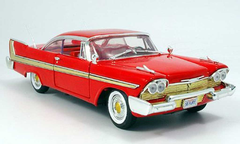 Plymouth Fury 1/18 Motormax rosso 1958 modellino in miniatura