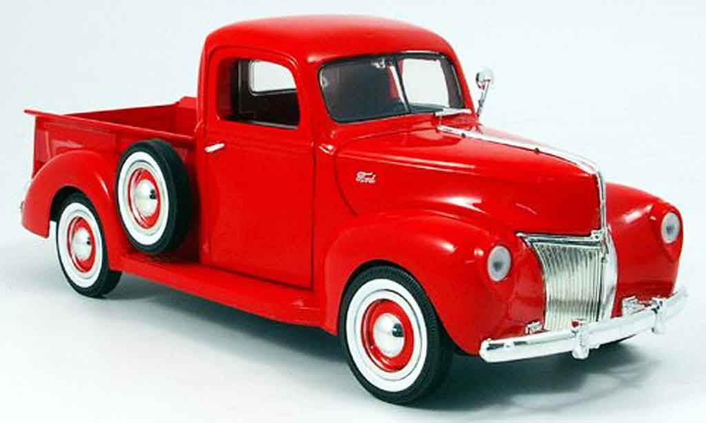 Ford 1940 1/18 Motormax pick-up rosso modellino in miniatura