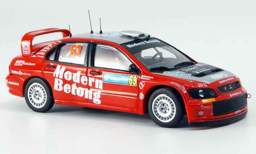 Mitsubishi Lancer Evolution IX 1/43 IXO Evolution IX WRC No.63 Dritter Rally Schweden 2006 modellino in miniatura