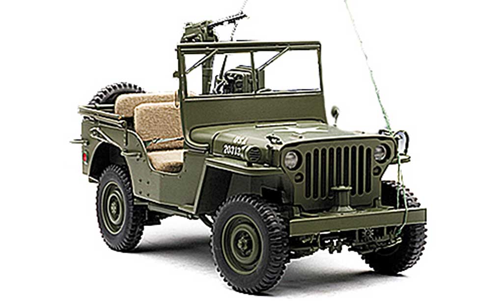 Jeep Willys 1/18 Autoart U.S. Army olivgrun mit Accessoires modellino in miniatura