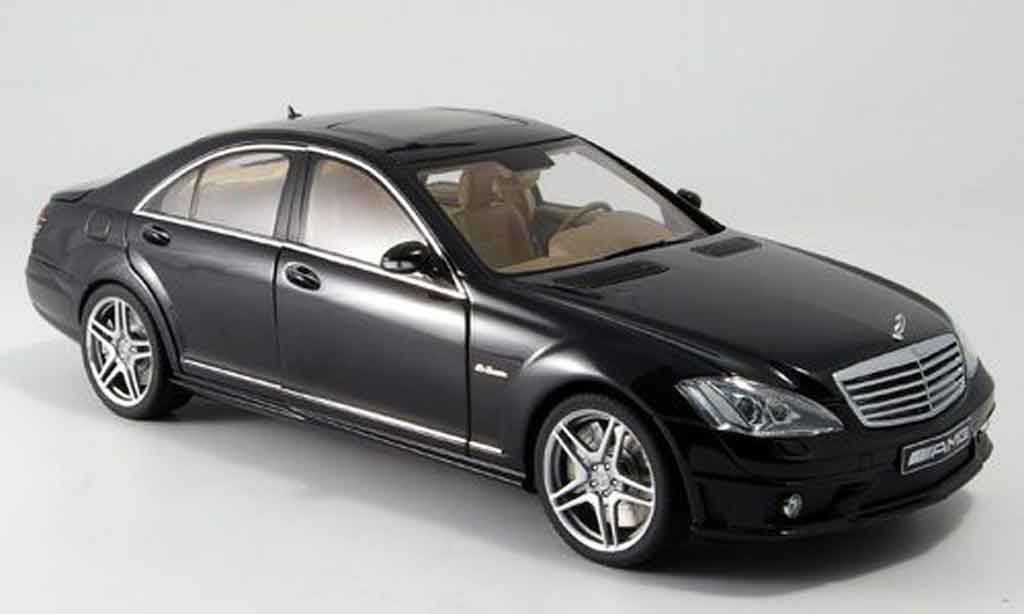 Mercedes Classe S 63 1/18 Autoart 63 amg nero avec ledersitzen modellino in miniatura