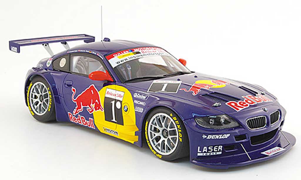 Bmw Z4 E85 1/18 Autoart E85 coupe no.1 red bull sieger grigiostone 2007 modellino in miniatura