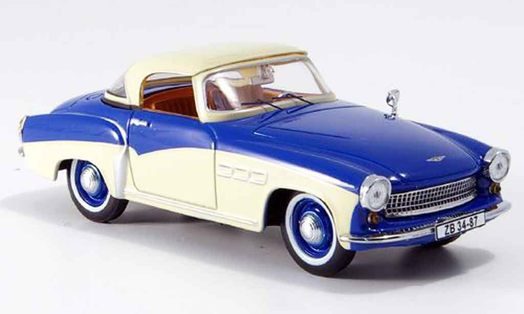 Wartburg 313 1/43 IST Models Sport blu beige 1957 modellino in miniatura
