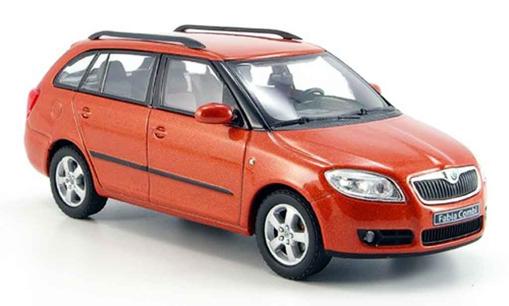 Skoda Fabia 1/43 Abrex ii kombi orange modellino in miniatura