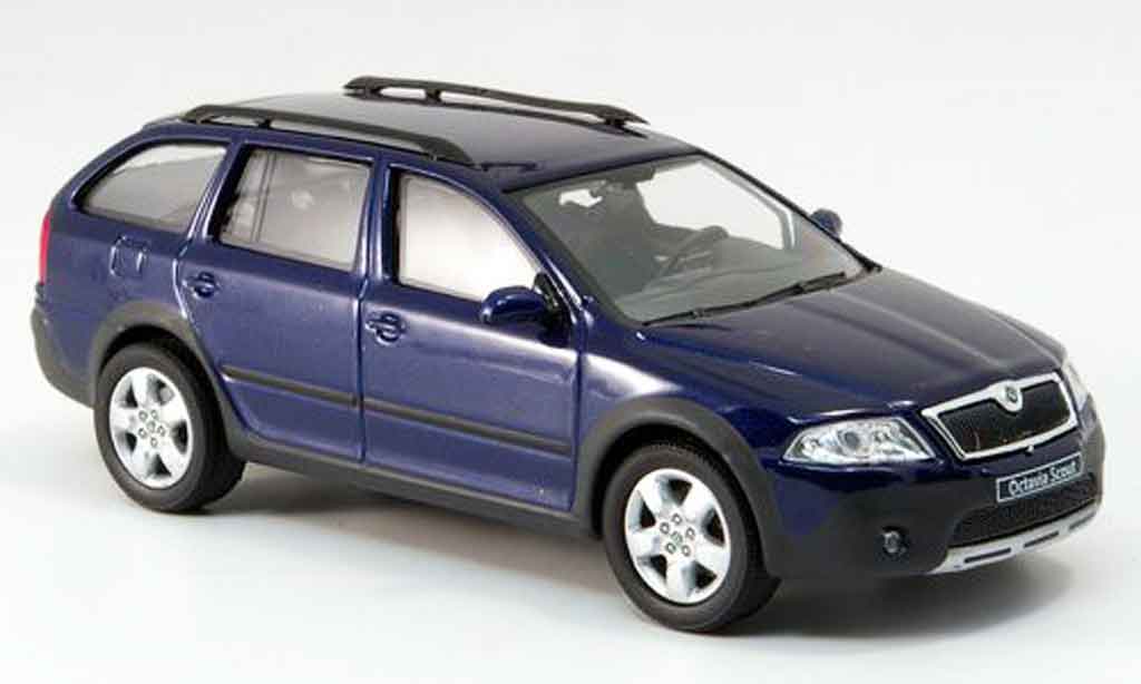 Skoda Octavia 1/43 Abrex combi scout blu modellino in miniatura