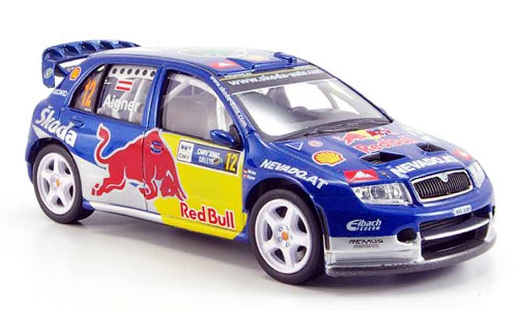 Skoda Fabia WRC 1/43 Abrex WRC evo ii red bull i modellino in miniatura