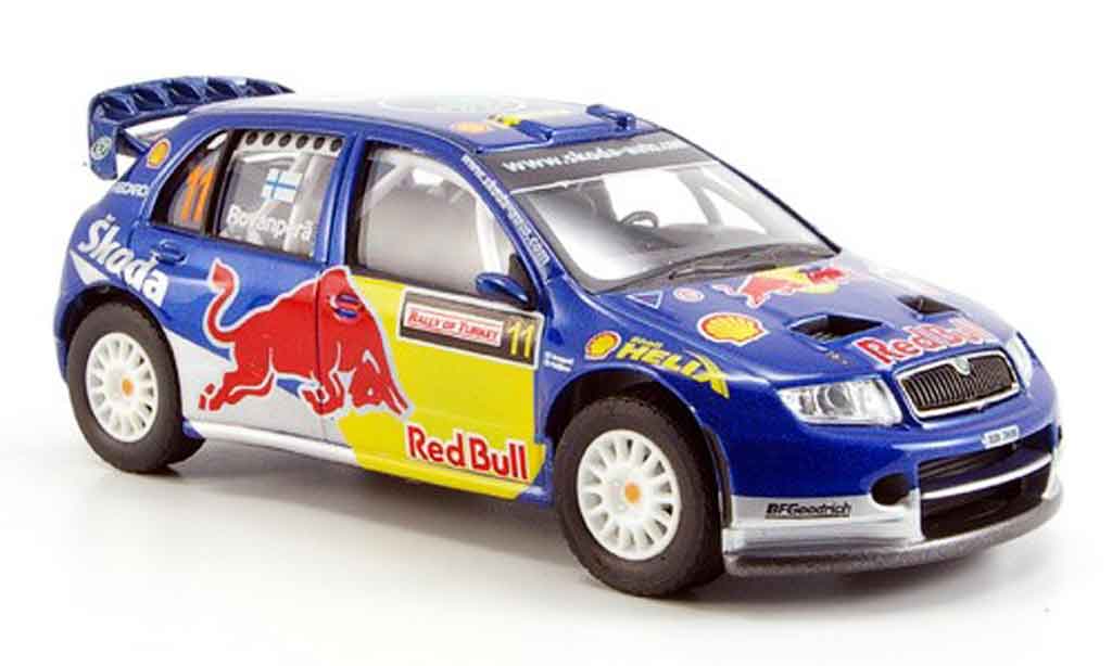 Skoda Fabia WRC 1/43 Abrex WRC evo ii red bull ii modellino in miniatura