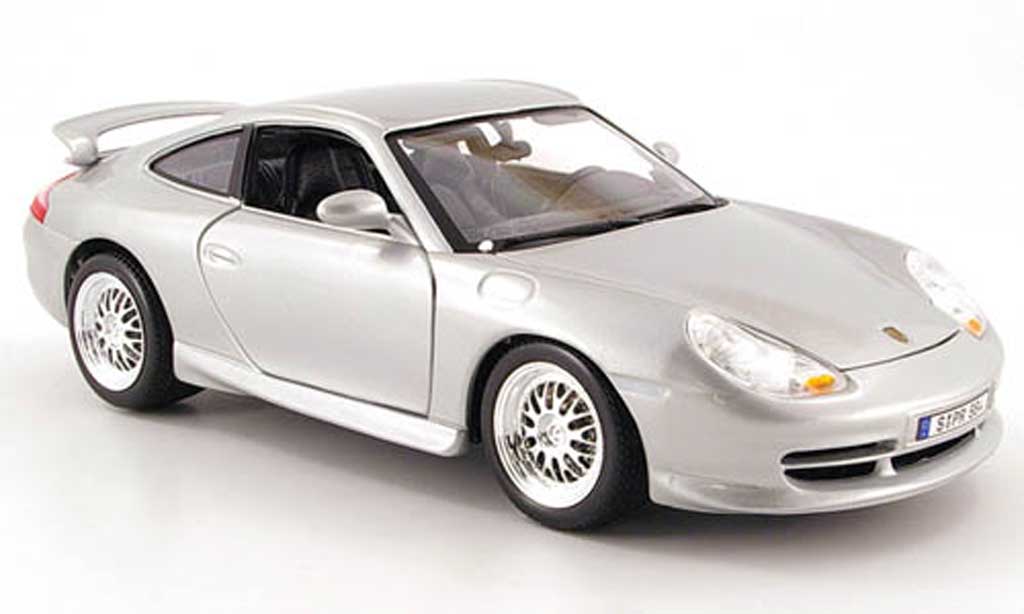 Porsche 996 GT3 1/18 Burago GT3 grigio metallisee 1997 modellino in miniatura