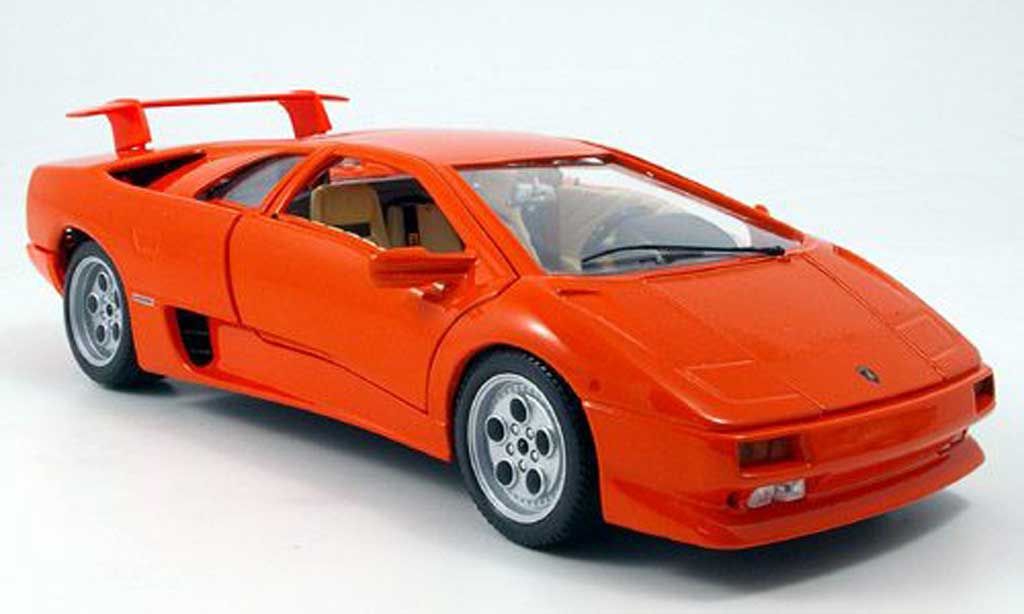 Lamborghini Diablo 1990 1/18 Burago 1990 orange modellino in miniatura