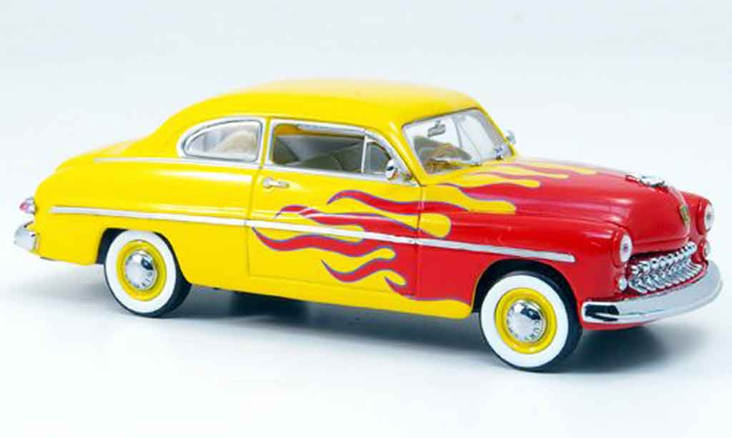 Mercury Club Coupe 1/43 Eagle Hot Rod rosso avec giallo 1949 modellino in miniatura