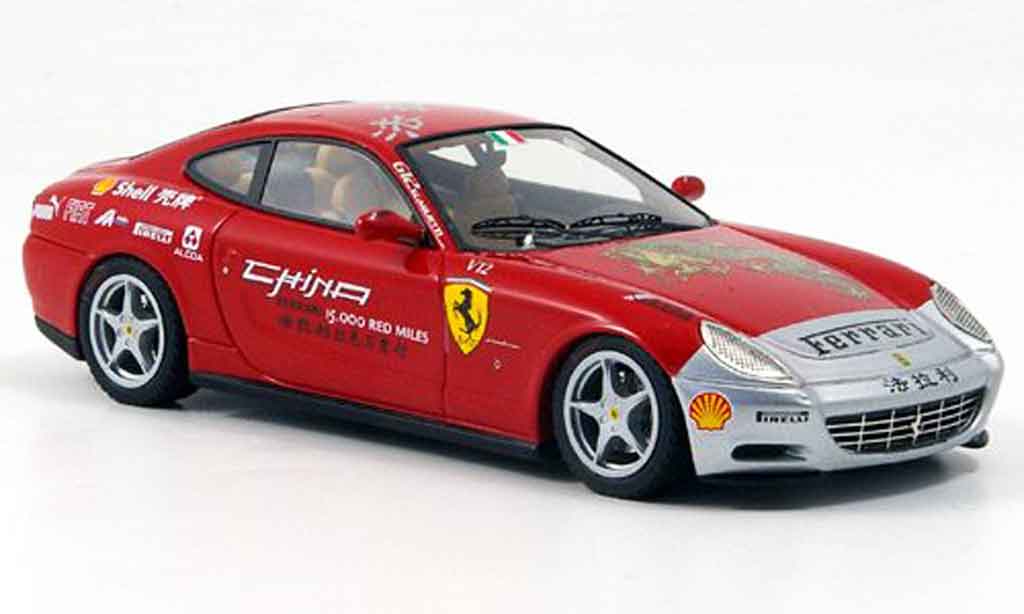 Ferrari 612 1/43 Look Smart scaglietti rosso grigio metallisee 15000 red miles tour modellino in miniatura