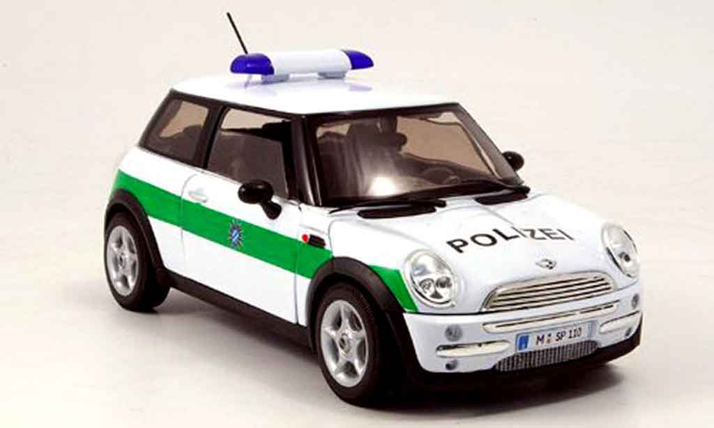 Mini Cooper D 1/18 Welly D polizei deutschland modellino in miniatura