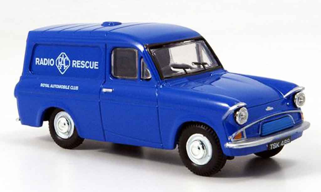 Ford Anglia 1/43 Oxford Van blu RAC Radio Rescue modellino in miniatura