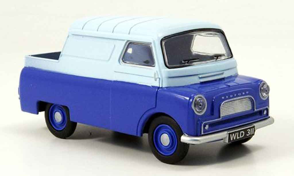 Bedford CA 1/43 Oxford Half Cab blu bianco Kasten Pritsche modellino in miniatura