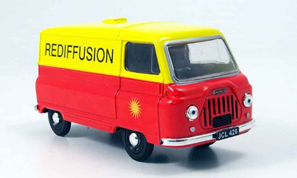 Morris J2 1/43 Oxford Kasten orange giallo Rediffusion modellino in miniatura