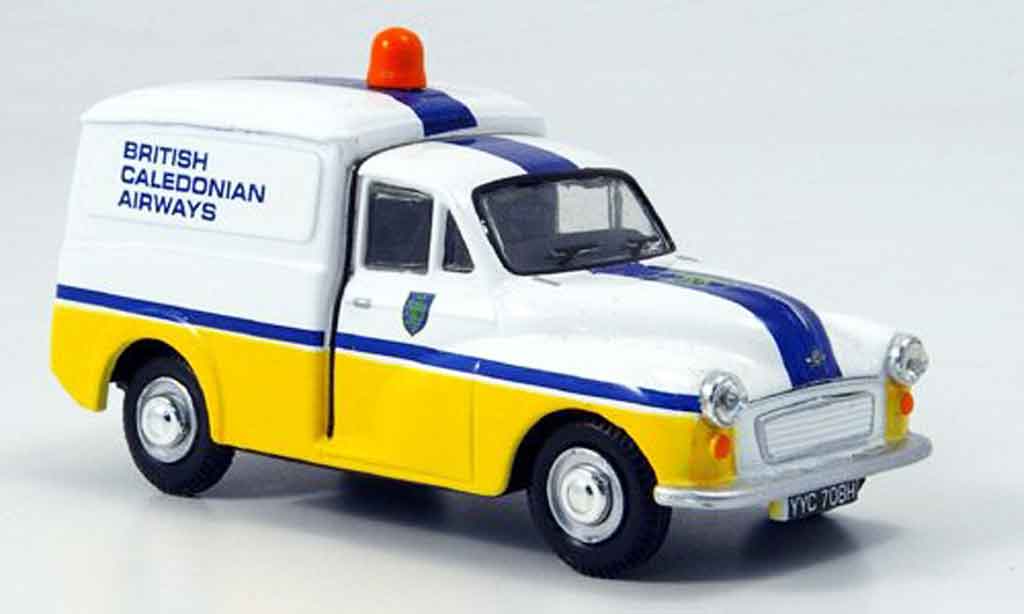 Morris Minor 1/43 Oxford Van Kastenwagen British Caledonian Airways modellino in miniatura