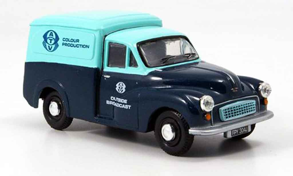 Morris Minor 1/43 Oxford Van blu turkis Kasten ATV modellino in miniatura