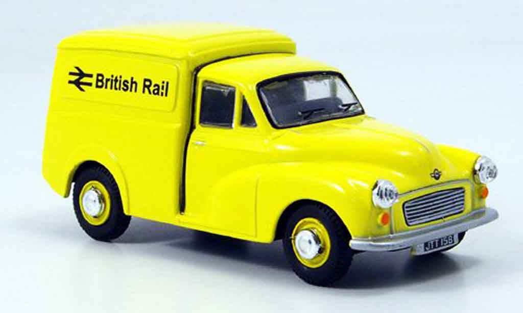 Morris Minor 1/43 Oxford Van giallo Kasten British Rail modellino in miniatura
