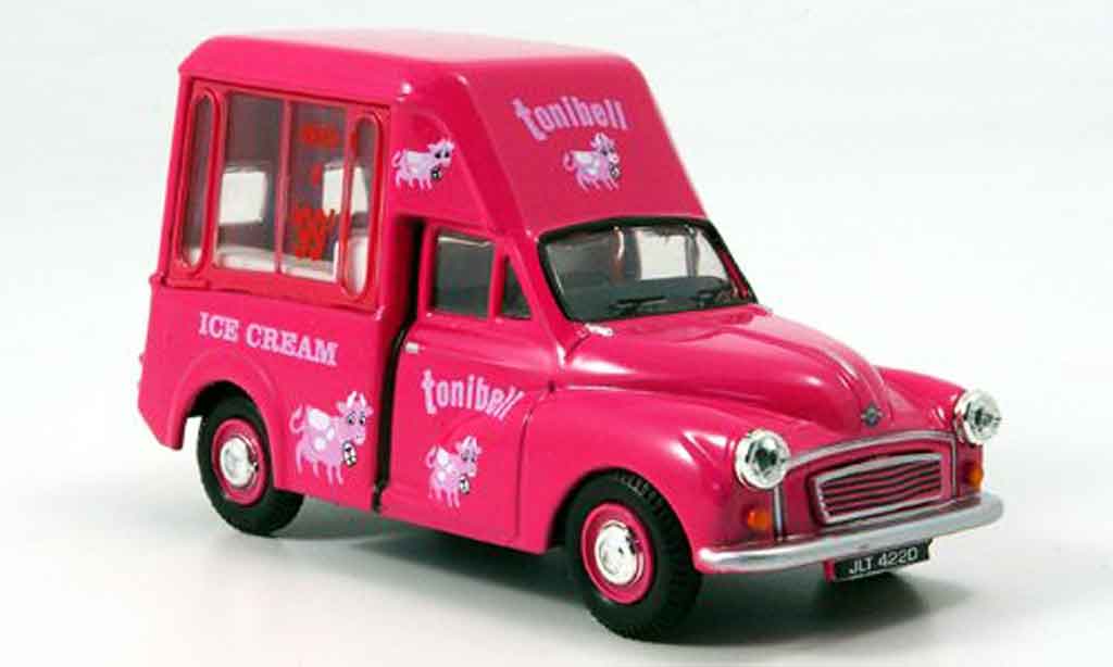 Morris Minor 1/43 Oxford Van pink Tonibell Hochdach Eiswagen modellino in miniatura