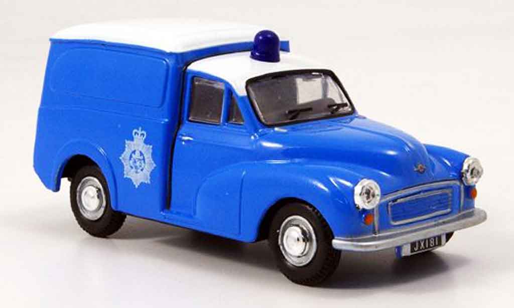 Morris Minor 1/43 Oxford Van blu bianco police Bermuda modellino in miniatura