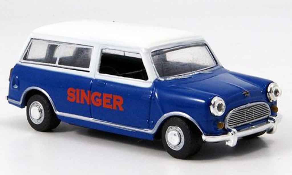 Austin Mini Van 1/43 Oxford Traveller blu bianco Singer modellino in miniatura