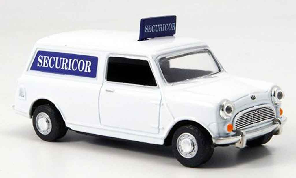 Austin Mini Van 1/43 Oxford bianco blu Securicor modellino in miniatura