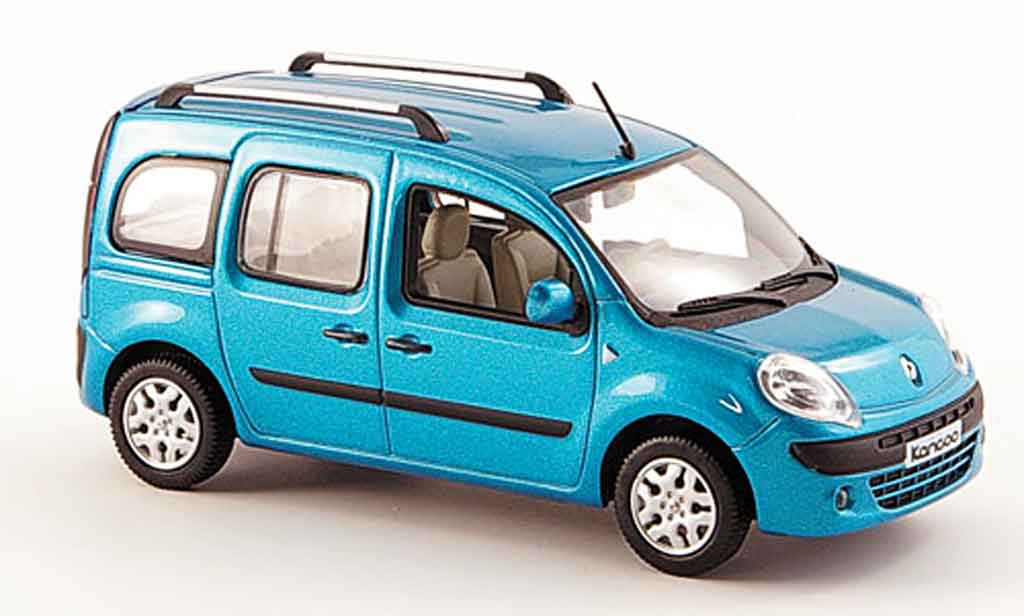 Renault Kangoo 1/43 Norev blu avec fenstern 2008 modellino in miniatura