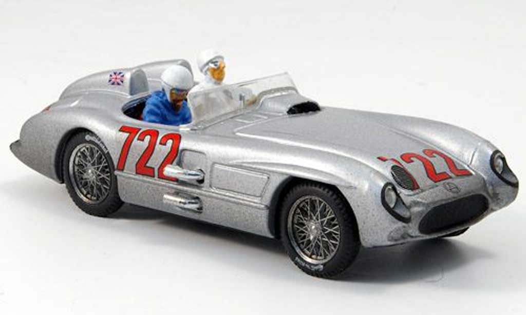 Mercedes 300 SLR 1/43 Brumm SLR No.722 Moss/Jenkinson Mille Miglia 1955 modellino in miniatura