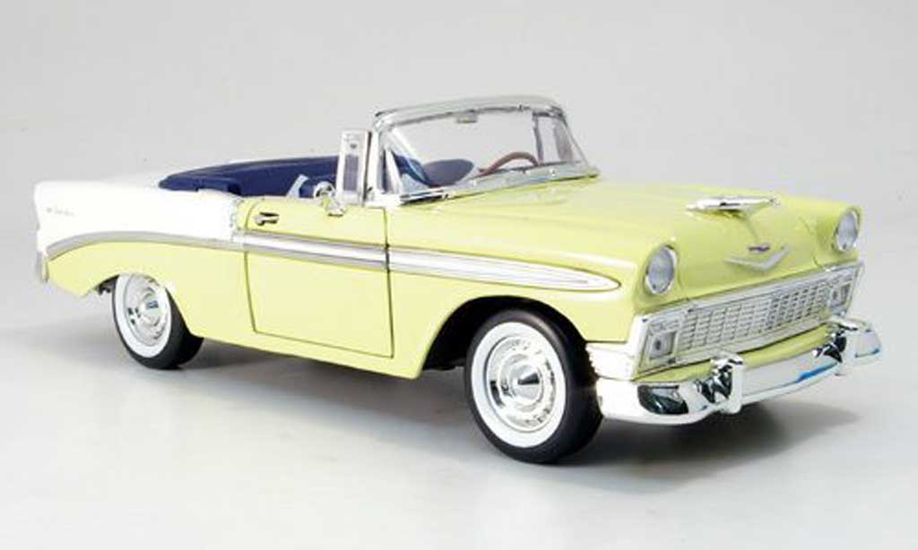 Chevrolet Bel Air 1956 1/18 Yat Ming 1956 giallo/bianco modellino in miniatura