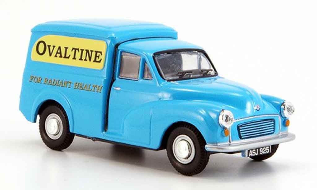 Morris Minor 1/43 Oxford Van blu Ovaltine modellino in miniatura