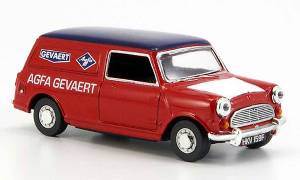 Austin Mini Van 1/43 Oxford rosso blu Agfa Gevaert modellino in miniatura