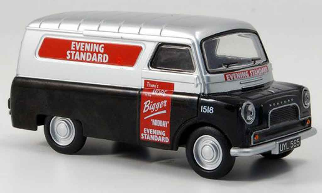 Bedford CA 1/43 Oxford Van nero grigio metallisee Evening Standard Kasten modellino in miniatura
