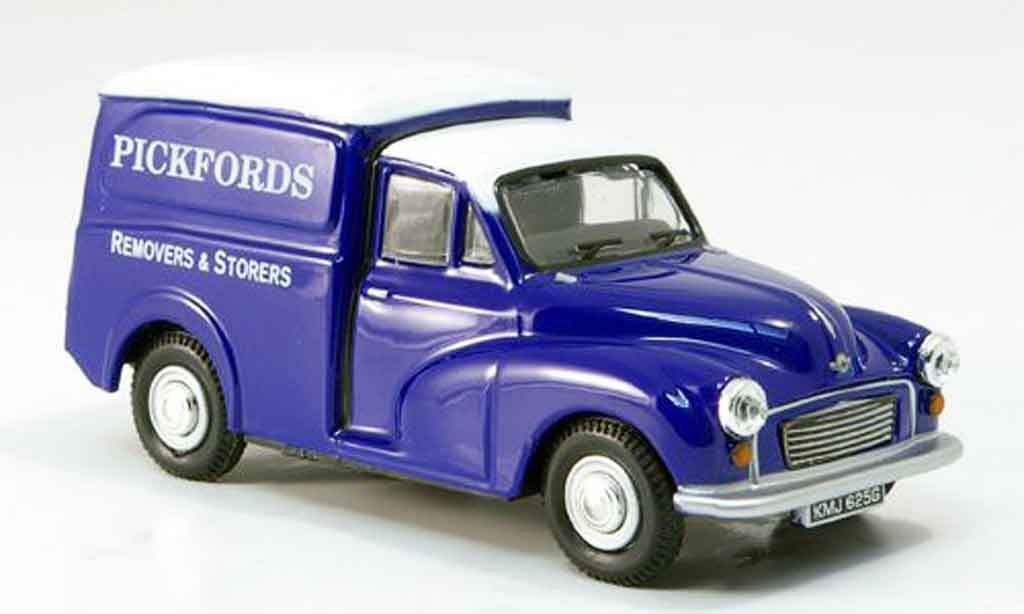 Morris Minor 1/43 Oxford Van blu Pickfords Kasten modellino in miniatura