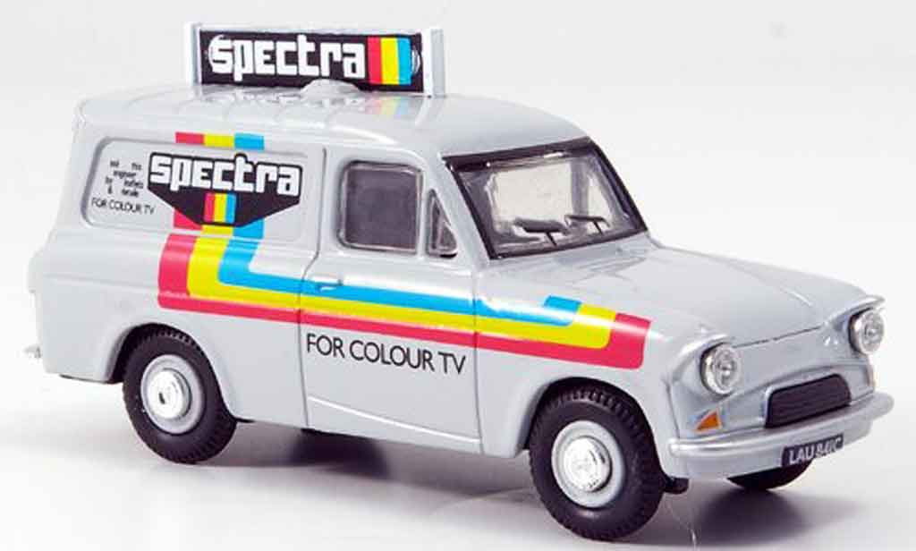Ford Anglia 1/43 Oxford Van bianco Spectra Kasten modellino in miniatura