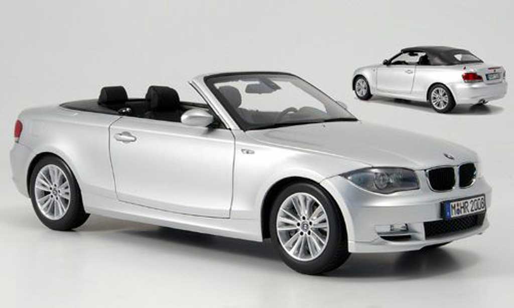 Bmw 118 E88 1/18 Kyosho E88 i cabriolet grigio modellino in miniatura