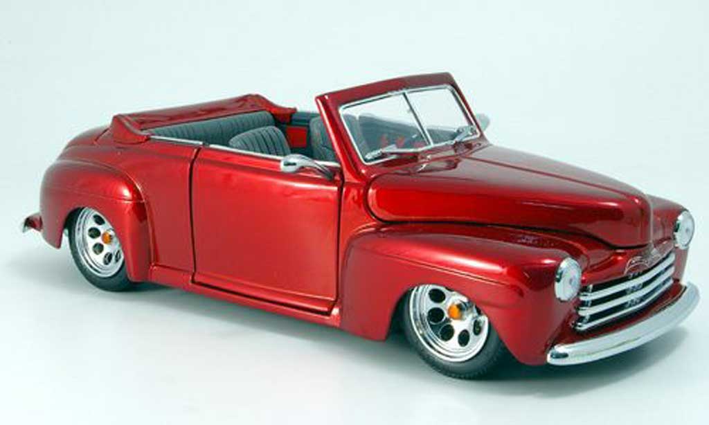 Ford Hot Rod 1/18 Yat Ming convertibile rosso-met. offen 1948 modellino in miniatura