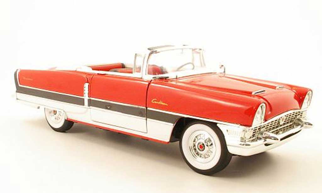 Packard Caribbean 1/18 Yat Ming rosso/nero/bianco offen 1955 modellino in miniatura