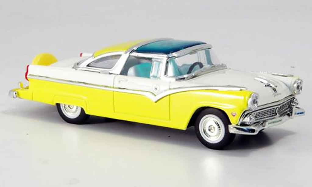 Ford Crown 1/43 Yat Ming Victoria giallo bianco 1955 modellino in miniatura