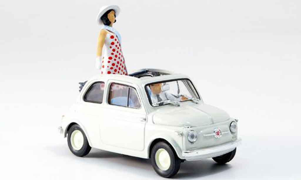 Fiat 500 1/43 Brumm Nuova Prasentation in Turin avec Figuren 1957 modellino in miniatura