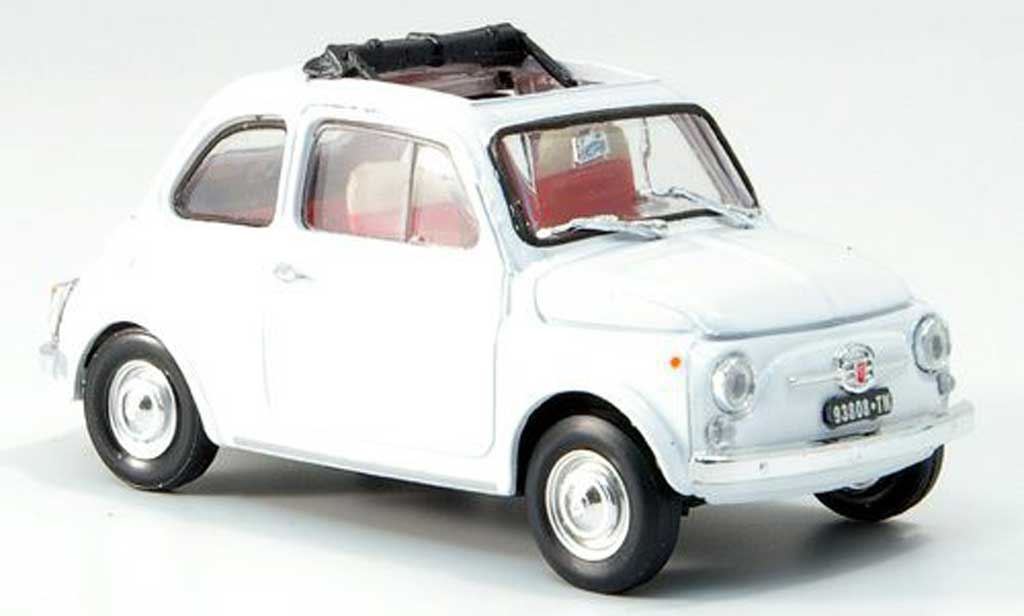 Fiat 500 1/43 Brumm F bianco geoffnetes Faltdach 1965 modellino in miniatura