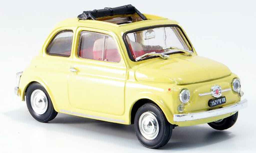 Fiat 500 1/43 Brumm F giallo geoffnetes Faltdach 1965 modellino in miniatura