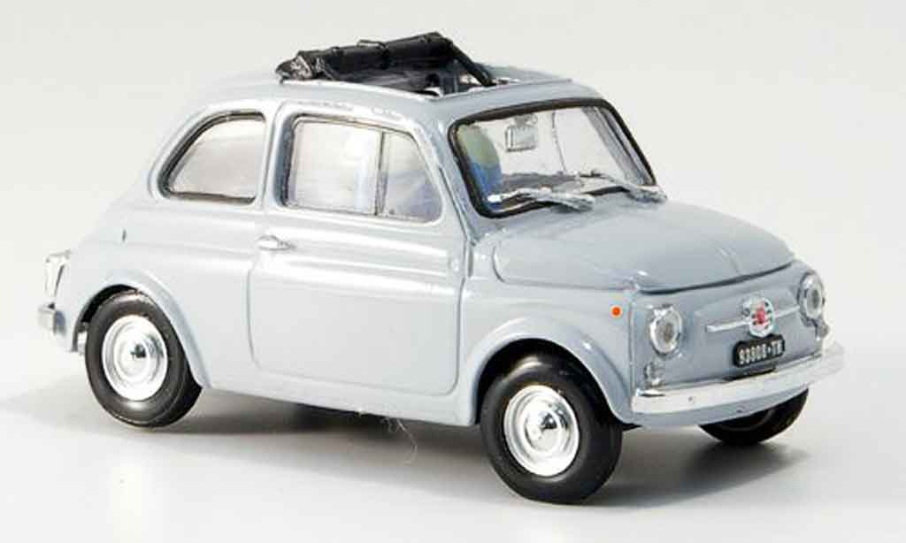 Fiat 500 1/43 Brumm F grigio geoffnetes Faltdach 1965 modellino in miniatura