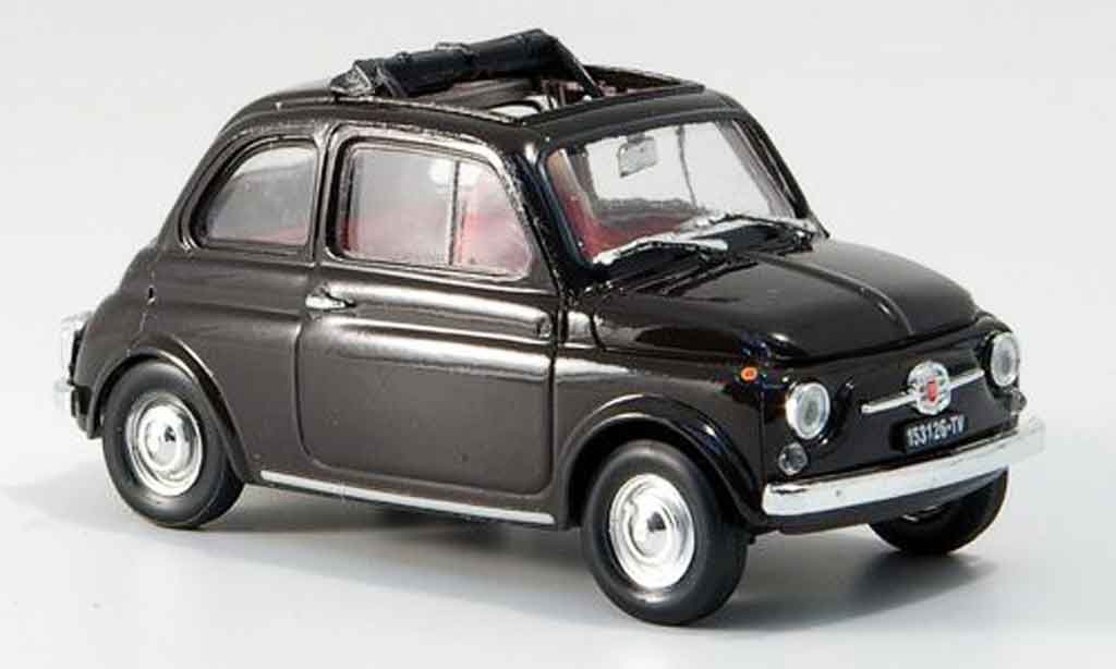 Fiat 500 1/43 Brumm F marronee geoffnetes Faltdach 1965 modellino in miniatura
