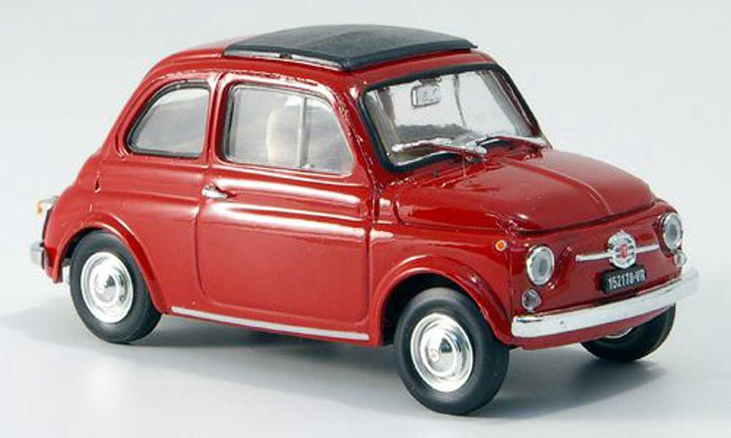 Fiat 500 F 1/43 Brumm F rosso geschlossenes Faltdach 1965 modellino in miniatura