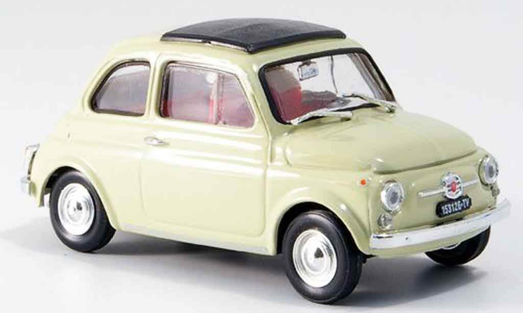 Fiat 500 1/43 Brumm F creme avec capote Faltdach 1965 modellino in miniatura